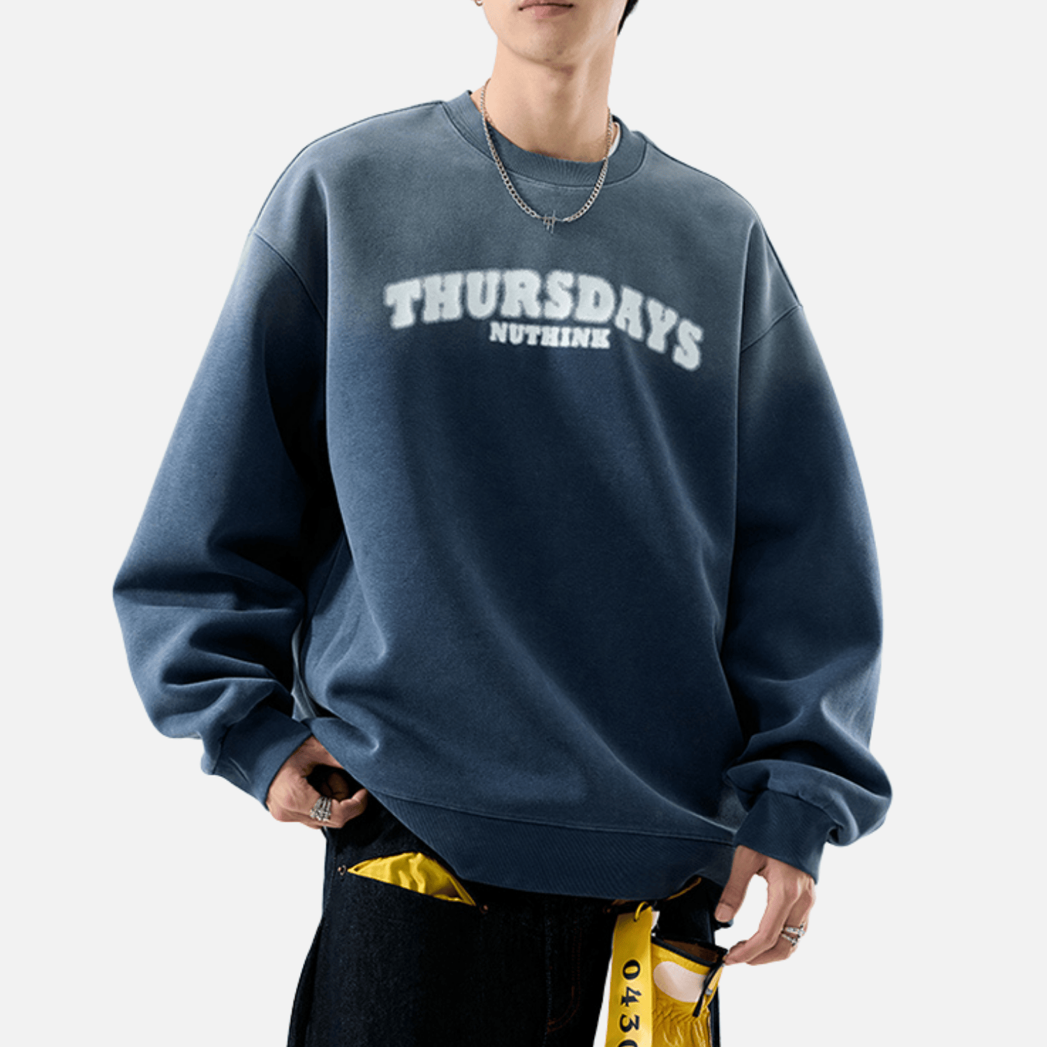 "Thursdays Nuthink" Washed Sweatshirt