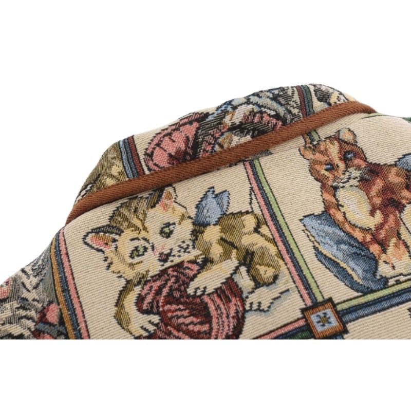 Vintage Cat Embroidered Bomber Jackets