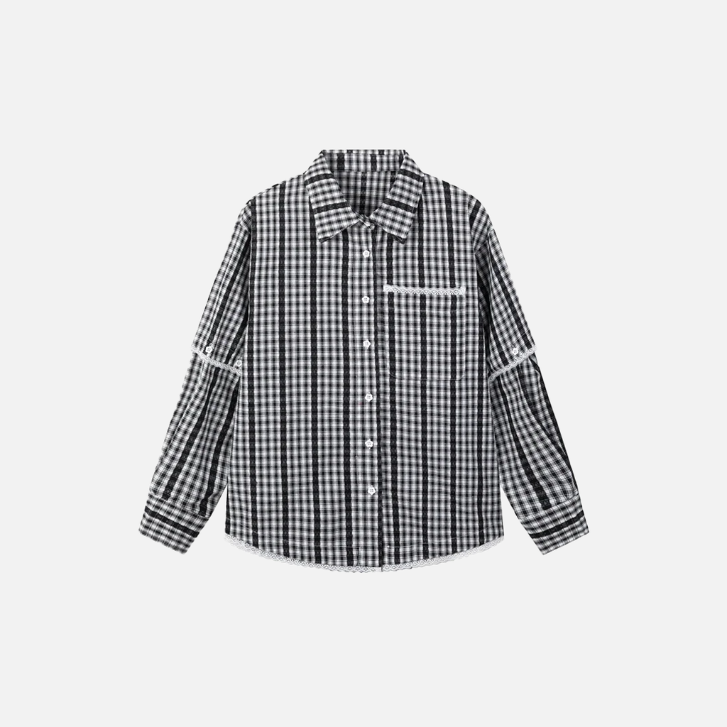 Chic Stylish Plaid Long Sleeve Shirt