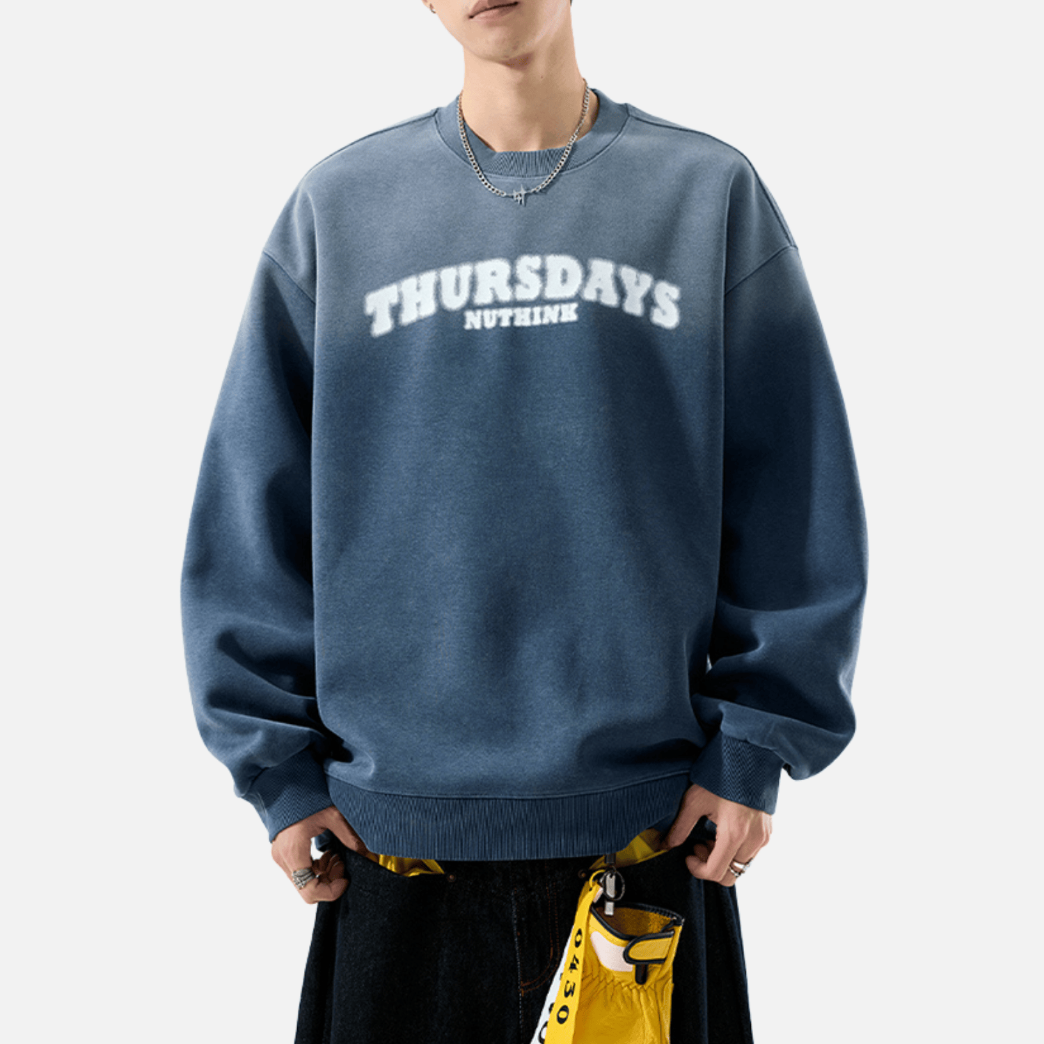 "Thursdays Nuthink" Washed Sweatshirt