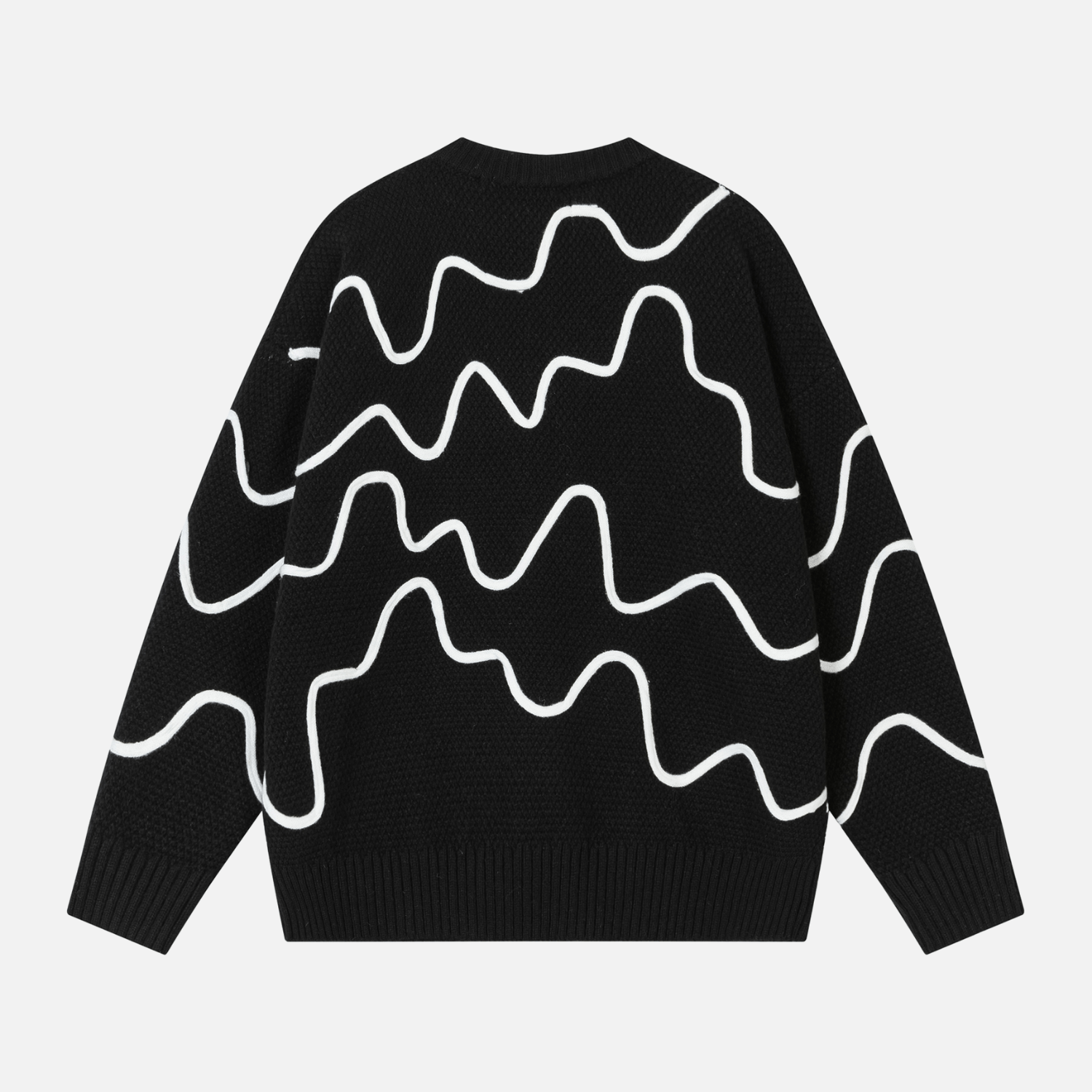 Colorblock Stitch Knit Sweater