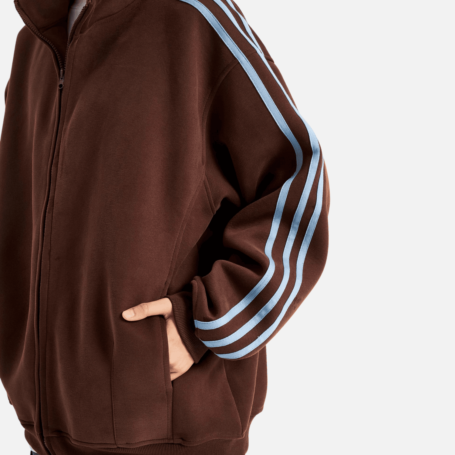 Striped Stand Collar Jacket