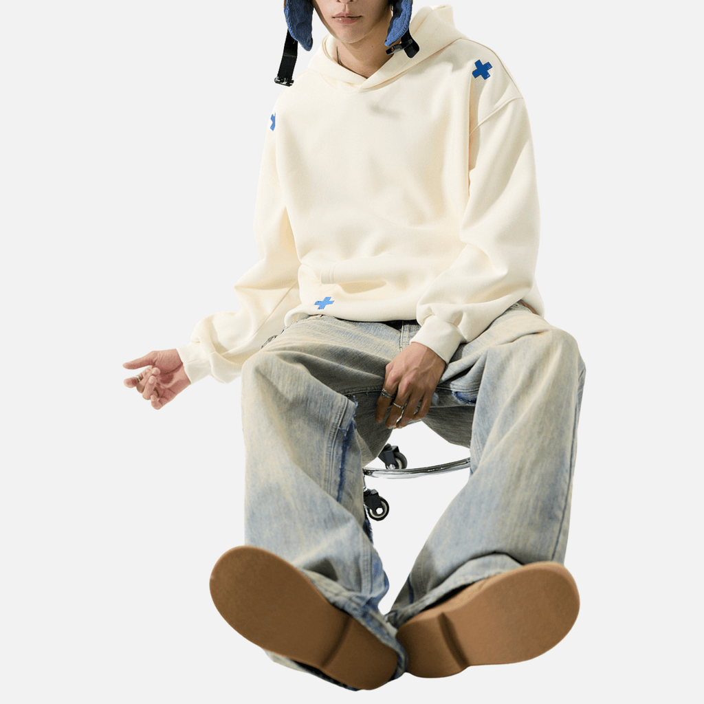 Embroidered Letter Patch Sweatshirt