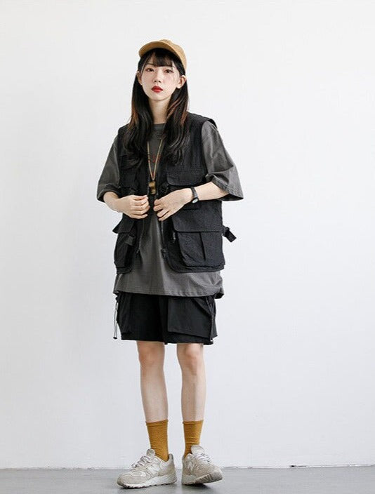 Women Multi-Pocket Cargo Vest
