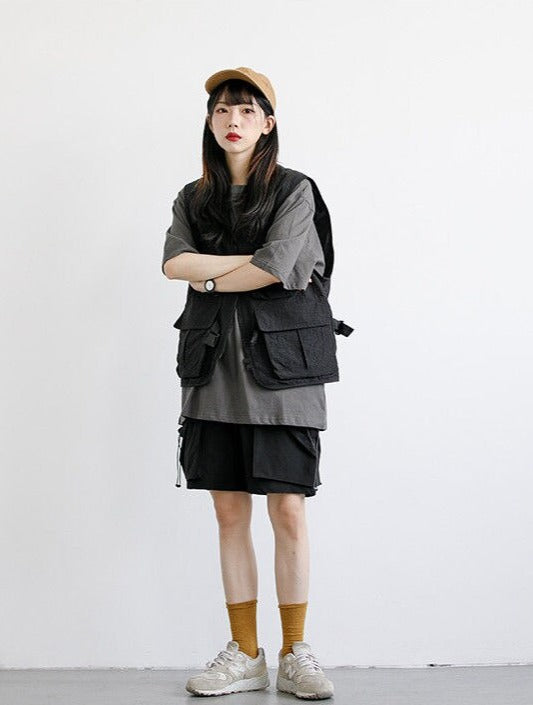 Women Multi-Pocket Cargo Vest