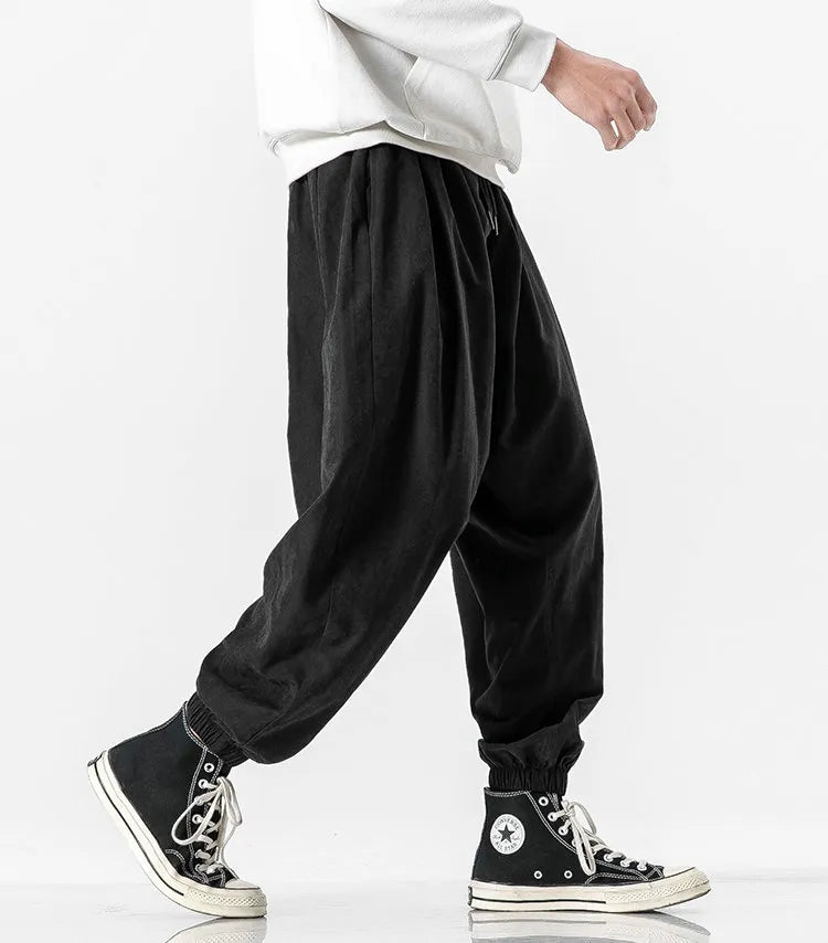 Loose Harem Elastic-waist Sweatpants