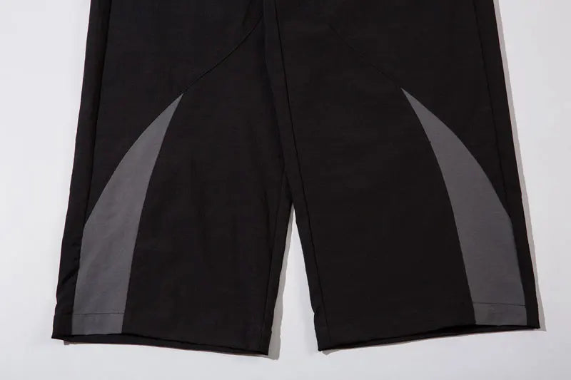 Y2K Black Patchwork Pants