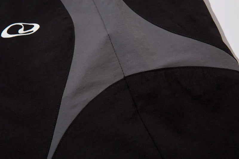 Y2K Black Patchwork Pants