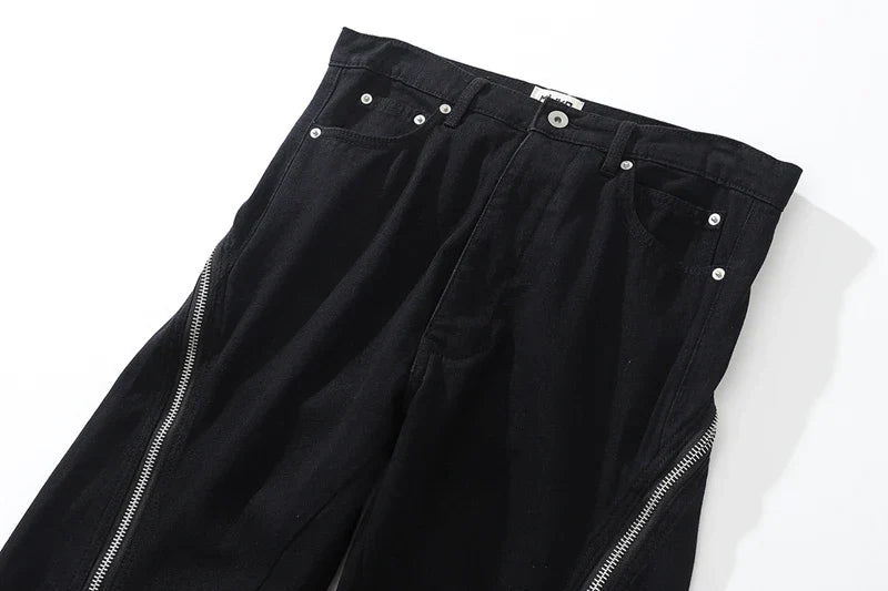 Y2K Zippered High Fashion Pants
