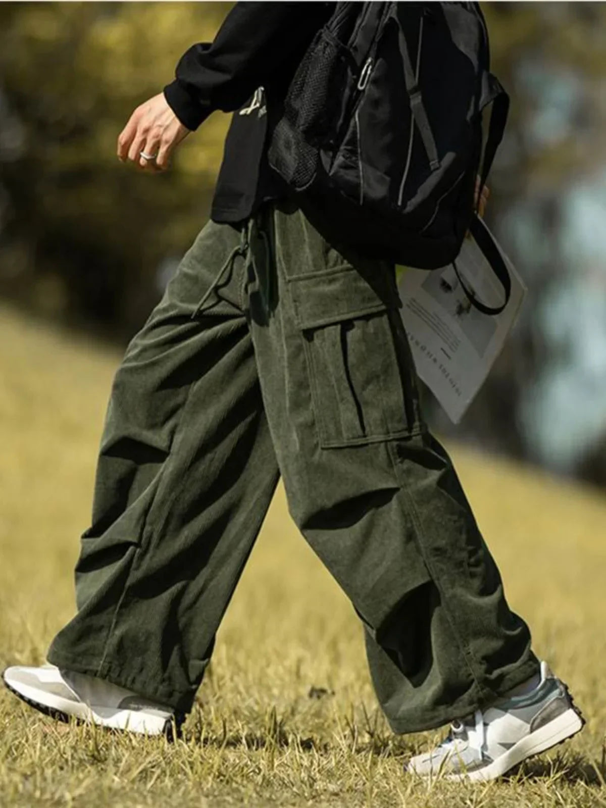 Cozy Japanese Wide Leg Fleece Pants