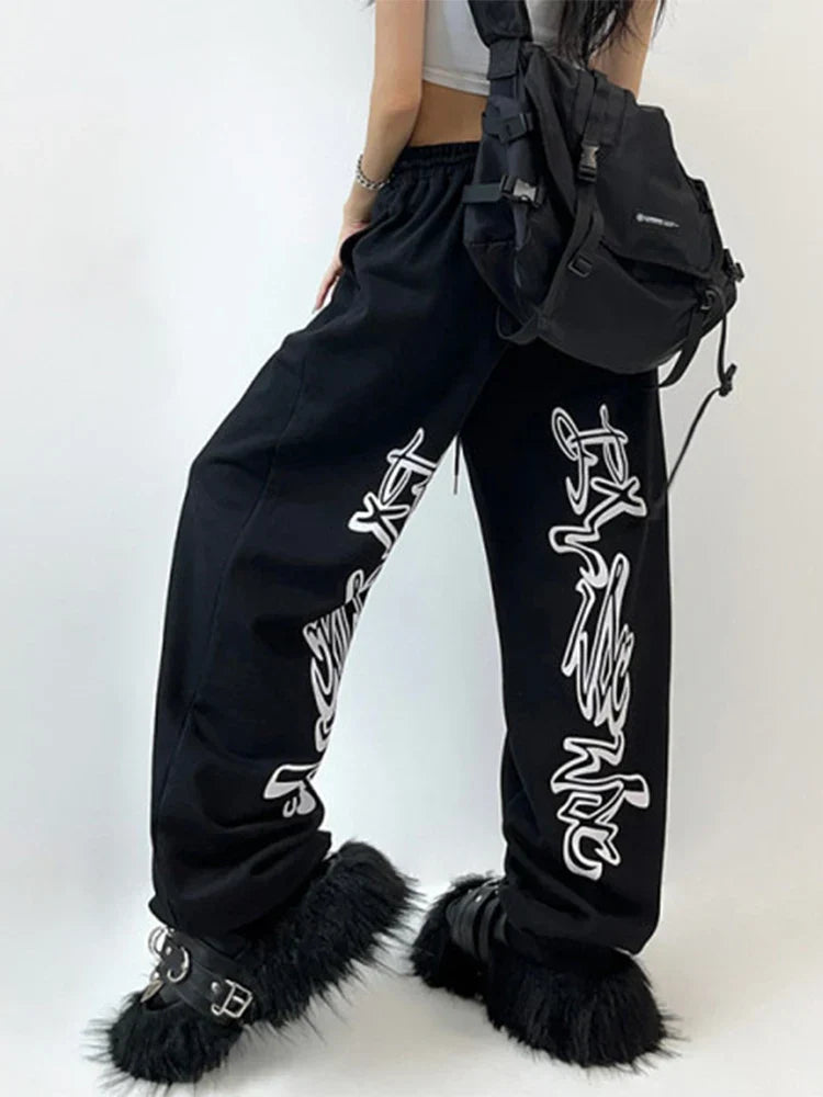 Y2K Loose Graphic Sweatpants