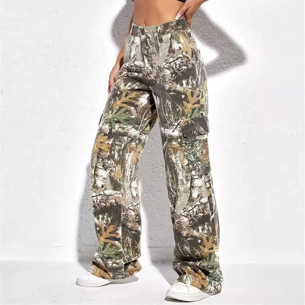 Button Fly Dirty Baggy Cargo Pants