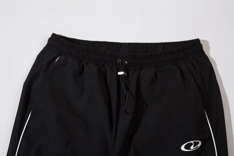 Y2K Black Patchwork Sports Pants