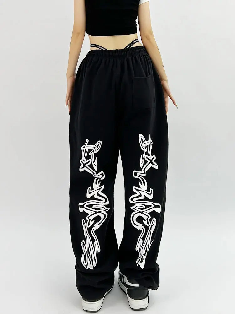 Y2K Loose Graphic Sweatpants