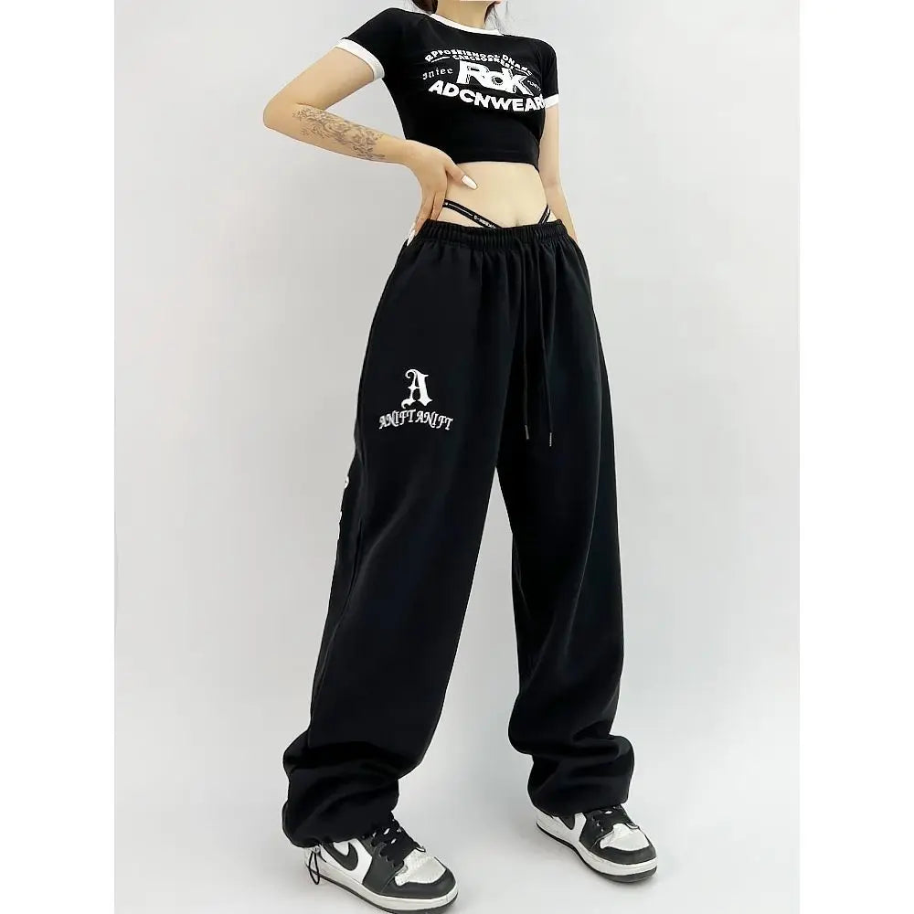Y2K Loose Graphic Sweatpants