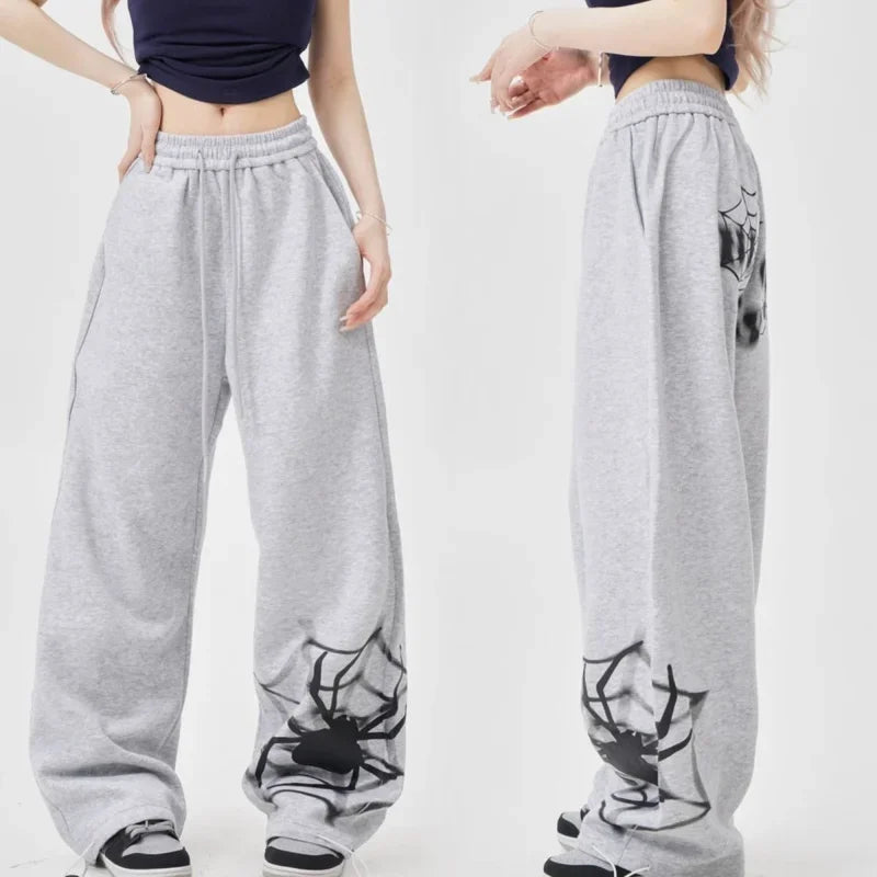Y2K Spider Wide-Leg Sweatpants