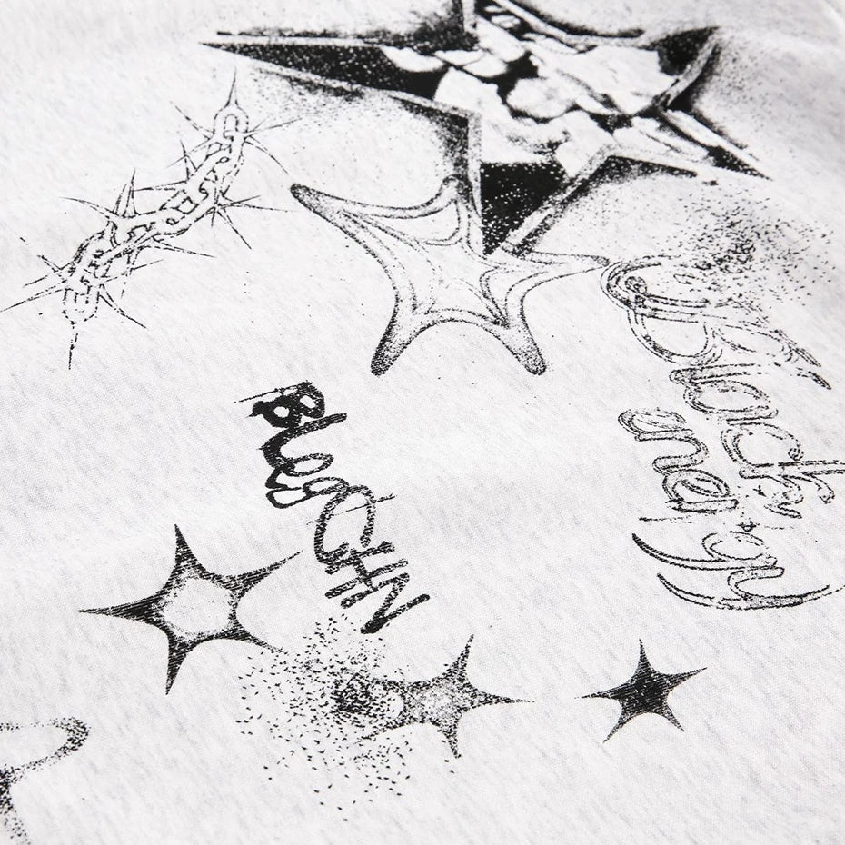 Bold Graffiti Oversized Hoodies & Shirt