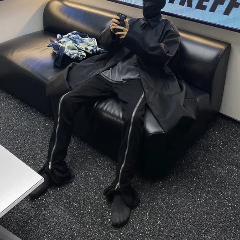 Y2K Zippered High Fashion Pants