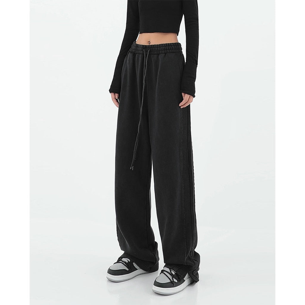 Versatile Wide-leg High Waist Sweatpants