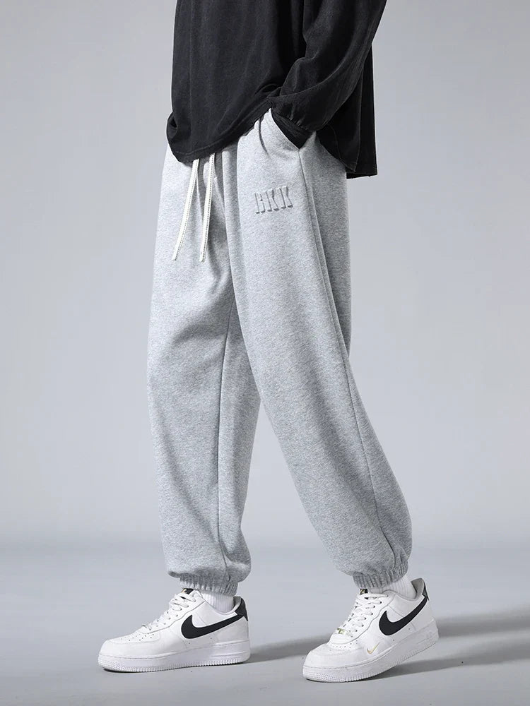 Model wearing the grey Elastic Cuff Lounge Pants