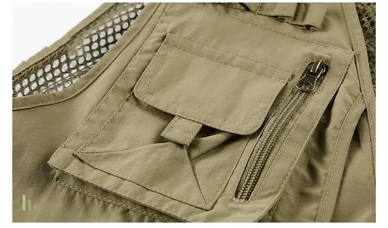 Multi-Pocket Breathable Cargo Vest