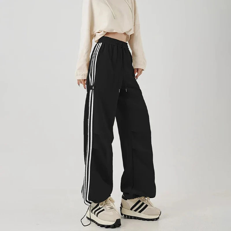 Y2K Wide-Leg Track Sweatpants