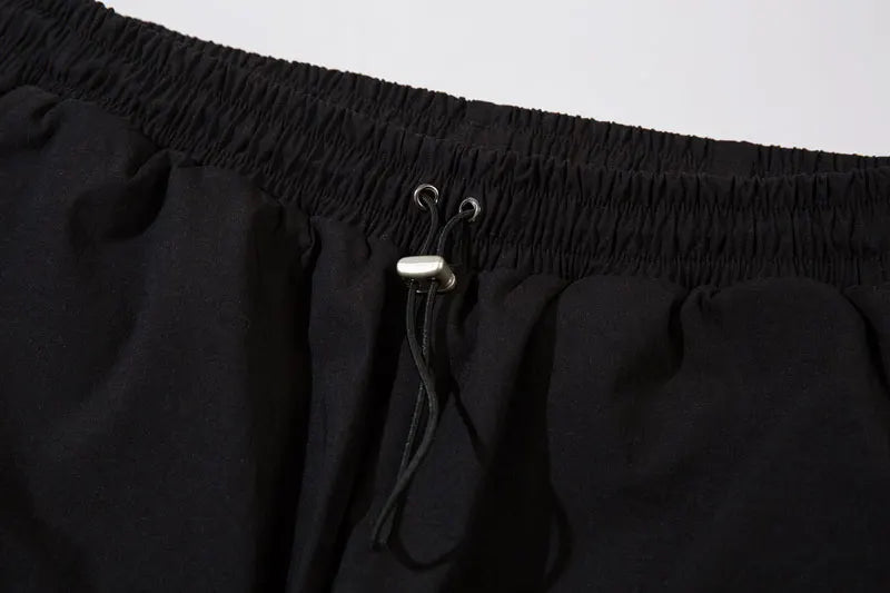 Y2K Black Patchwork Sports Pants