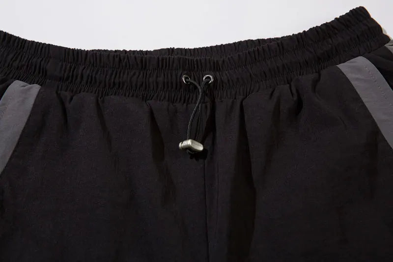 Y2K Black Patchwork Pants