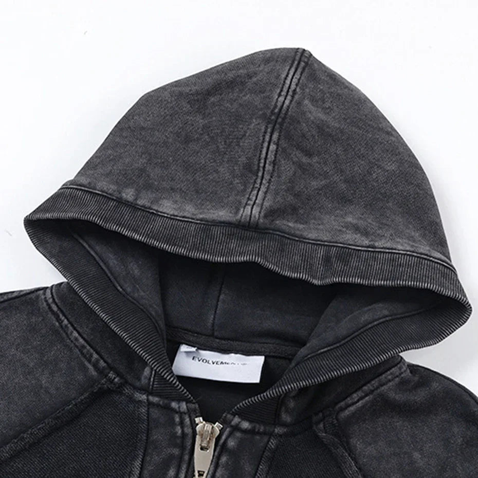 Vintage Black Loose Patchwork Oversized Sweatshirts