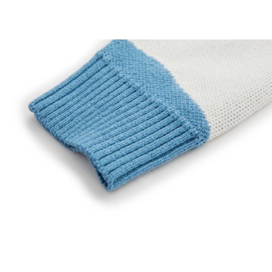 Cow Pattern Colorblock Sweater