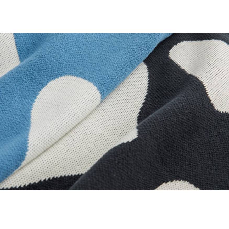 Cow Pattern Colorblock Sweater