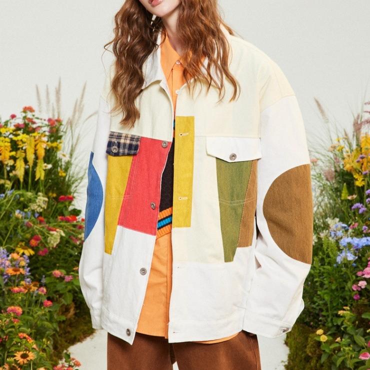 Contrast Patchwork Jacket