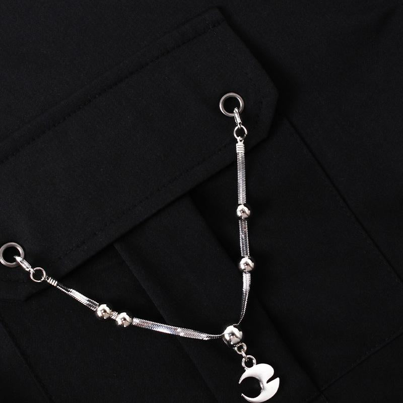 Black Chained Loose Shirt